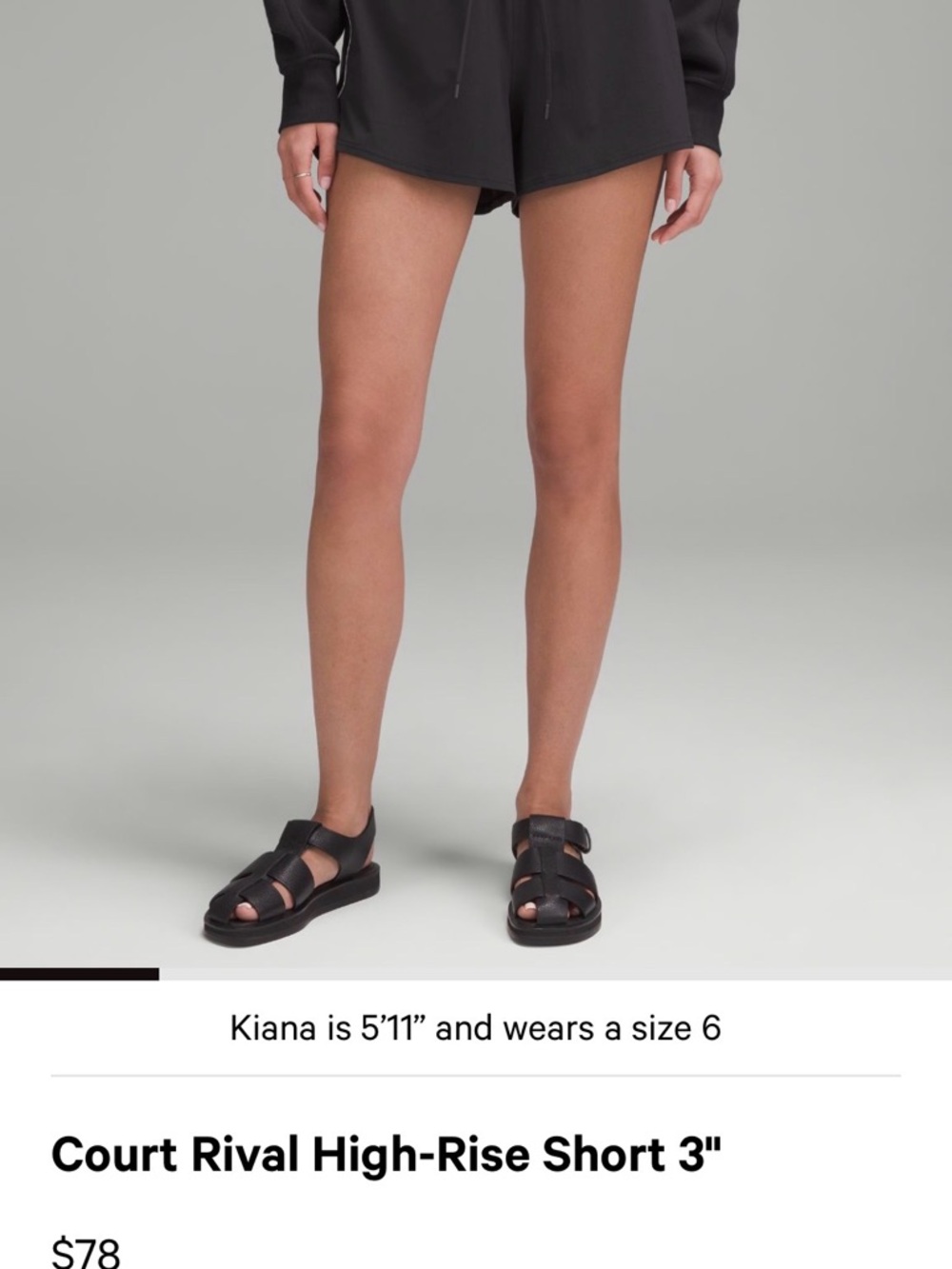 lululemon athletica Court Rival High-Rise Shorts - Black